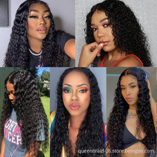 Lace Front Wigs Human Hair 4x4 Brazilian Hair for Women Curly Wig Deep Wave Closure Wig Glueless Pre Plucked With Baby Hair